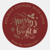 feestkoekjes gebakken met liefde mooi helder ronde sticker (Voorkant)