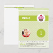 FEESTKRINGEN:: cupcake 2 Uitnodiging Briefkaart (Voorkant / Achterkant)