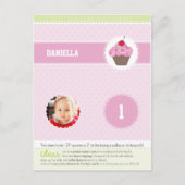 FEESTKRINGEN:: cupcake 3 Uitnodiging Briefkaart (Voorkant)