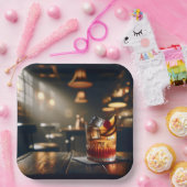 Feestkroeg met ouderwetse Drink Papieren Bordje (Feest)