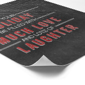 feestlach houdt van kerstcadeau poster (Hoek)