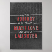 feestlach houdt van kerstcadeau poster (Voorkant)