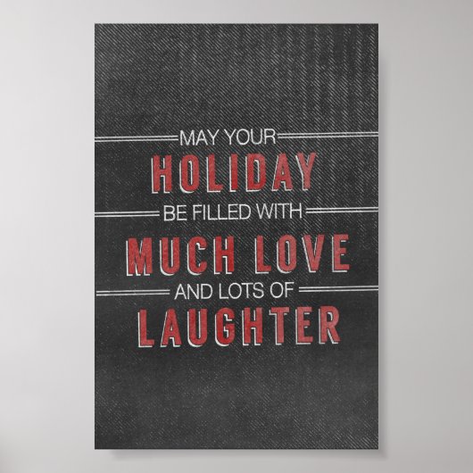 feestlach houdt van kerstcadeau poster (Voorkant)