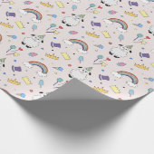 Feestlam op roze inpakpapier (Hoek)