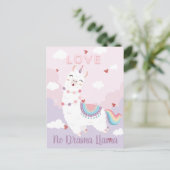 Feestlama Briefkaart (Staand voorkant)