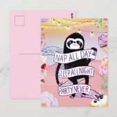 Feestluiaard Briefkaart (Voorkant / Achterkant)