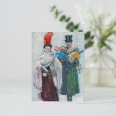 feestmaal kerstfeestdag briefkaart (Staand voorkant)