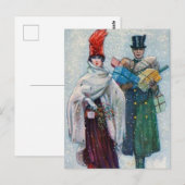 feestmaal kerstfeestdag briefkaart (Voorkant / Achterkant)