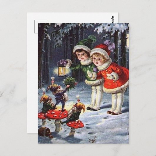 feestmaal kinder Briefkaart met kerst (Voorkant / Achterkant)