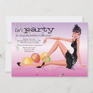 Feestmeisje Bachelorette Uitnodiging