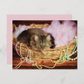 feestmeisje briefkaart (Voorkant / Achterkant)