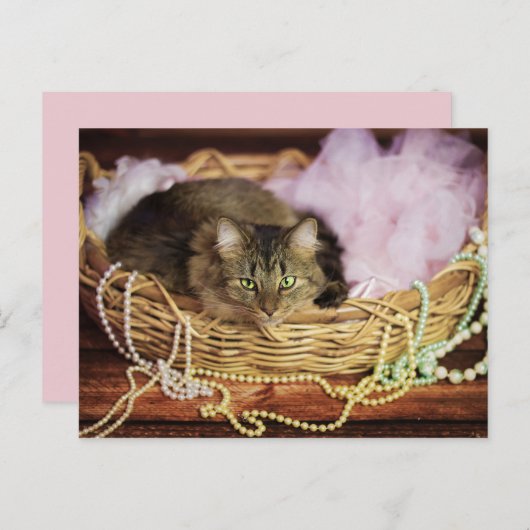 feestmeisje briefkaart (Voorkant / Achterkant)