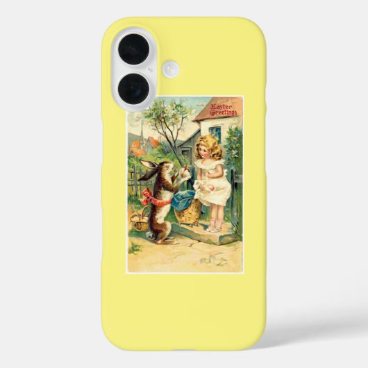 Feestmeisje & Bunny Vintage Pasen - Case-Mate iPhone Case (Achterkant)