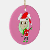 feestmeisje keramisch ornament (Rechts)