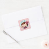 Feestmeisje Schattige Sticker (Envelop)