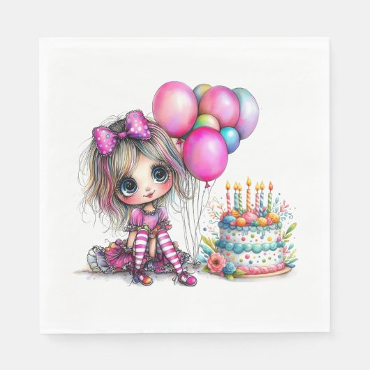 Feestmeisje Servet (Voorkant)