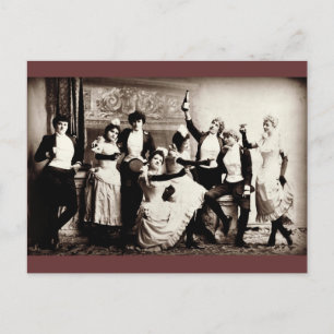  feestmeisjes briefkaart