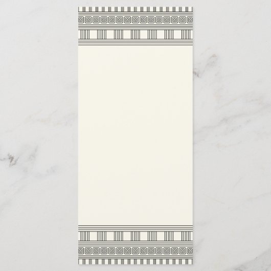 Feestmenu met voor Griekse of Romeinse Partij Menu (Achterkant)