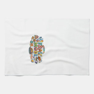 Feestmodus Aan Grappig Foodie Grafisch T-Shirt Theedoek
