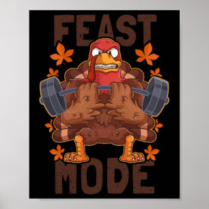 Feestmodus Gewichtsverhoging Turkije Dag Thanksgiv Poster