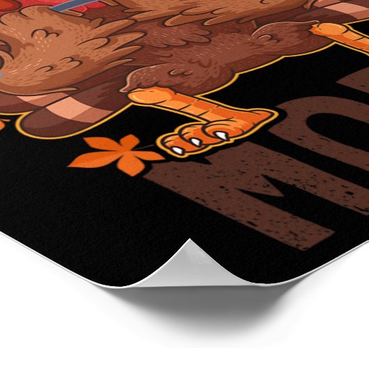 Feestmodus Gewichtsverhoging Turkije Dag Thanksgiv Poster (Hoek)