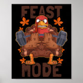Feestmodus Gewichtsverhoging Turkije Dag Thanksgiv Poster (Voorkant)