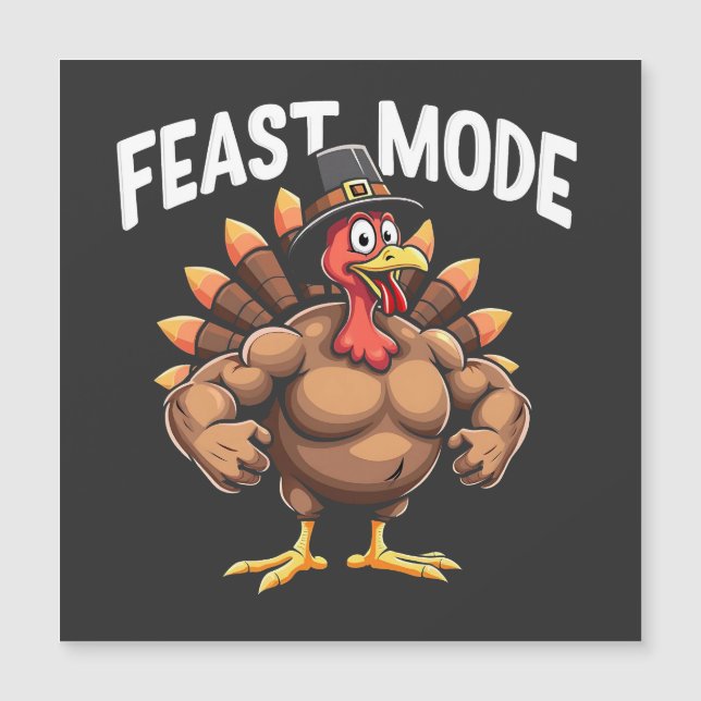 Feestmodus Grappige Thanksgiving Turkije Fitnessma (Voorkant)