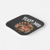 Feestmodus Grappige Thanksgiving Turkije Fitnessma Papieren Bordje (Gebogen)