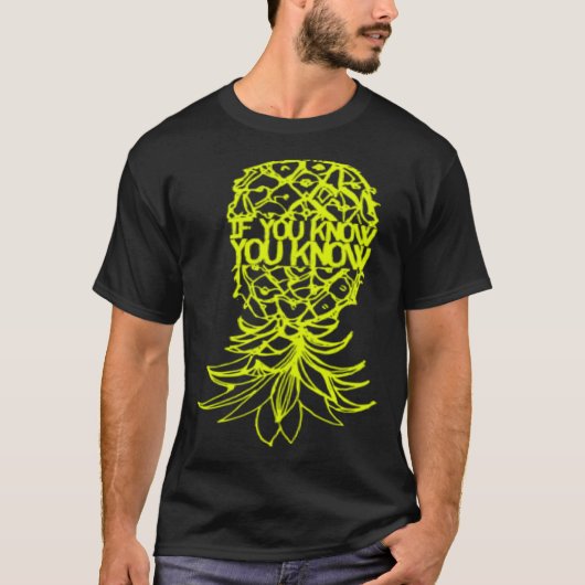 Feestmodus Ondersteboven Ananas Swinger Vanilla S T-shirt (Voorkant)