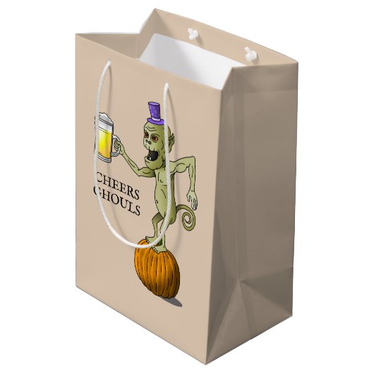 Feestmonster toast medium cadeauzakje (Achterkant Gekanteld)