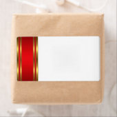 Feestnaam Tag Label goud rood (Insitu)