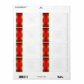 Feestnaam Tag Label goud rood (Full Sheet)