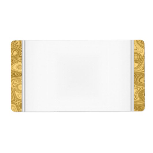 Feestnaam Tag Label goud Wit (Voorkant)