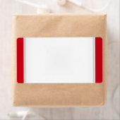 Feestnaam Tag Label Rood Wit (Insitu)