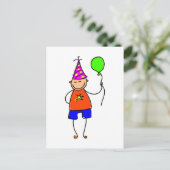 feestneus briefkaart (Staand voorkant)