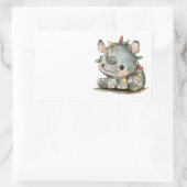 feestneus rechthoekige sticker (Tas)