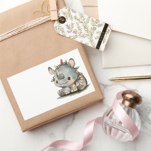 feestneus rechthoekige sticker (Geschenken)