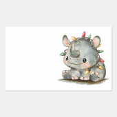 feestneus rechthoekige sticker (Voorkant)