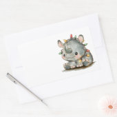 feestneus rechthoekige sticker (Envelop)