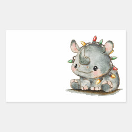 feestneus rechthoekige sticker