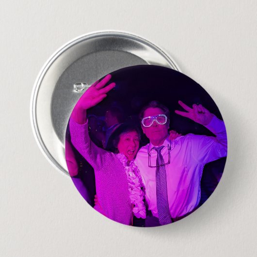 feestnummer ronde button 7,6 cm (Voorkant /achterkant)