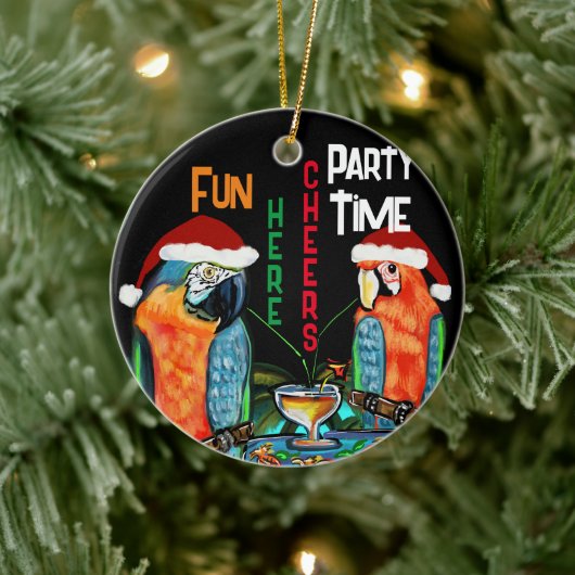 FEESTPAAPEN KERAMISCH ORNAMENT (Boom)