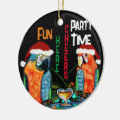 FEESTPAAPEN KERAMISCH ORNAMENT (Links)