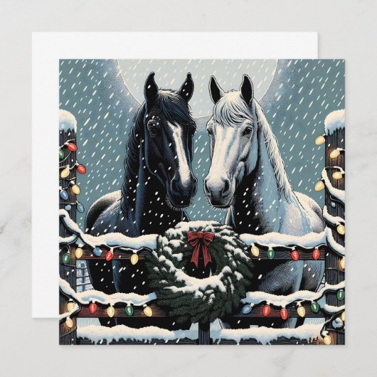 Feestpaarden | vrolijk kerstfeest (Voorkant / Achterkant)