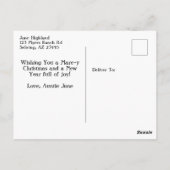 Feestpaarden | vrolijk kerstfeest briefkaart (Achterkant)