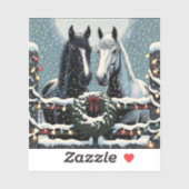 Feestpaarden | vrolijk kerstfeest sticker (Vel)