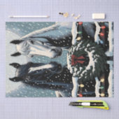 Feestpaarden | vrolijk kerstfeest tissuepapier (Craft)