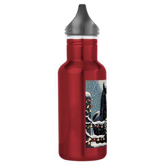 Feestpaarden | vrolijk kerstfeest waterfles  (Links)