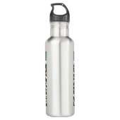 Feestpaarden | vrolijk kerstfeest waterfles  (Achterkant)