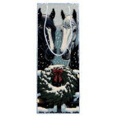 Feestpaarden | vrolijk kerstfeest wijn cadeautas (Achterkant)